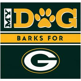 Imperial - Green Bay Packers 10" x 10.5" Dog Barks Wood Wall Art - Multicolor