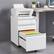 Front. GOODSILO - 3-Drawer Mobile File Cabinet with Lock, Legal/Letter Size, Metal Filing Cabinet - Installation Required - White.
