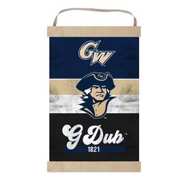 Jardine - George Washington University Reversible Retro Logo Banner Sign - Navy