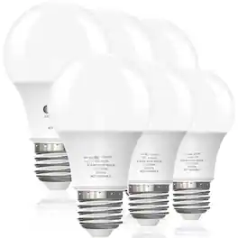 GlowWise - 6-Pack 60W Eqv LED Bulbs, 5000K Daylight 800LM, E26 Base, Non-Dimmable - White