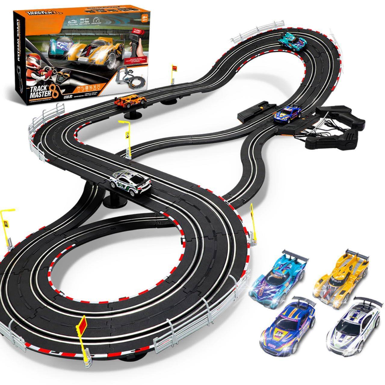 Leash Valley Electric Slot Car Race Track Sets 1 43 With 4 Cars ...