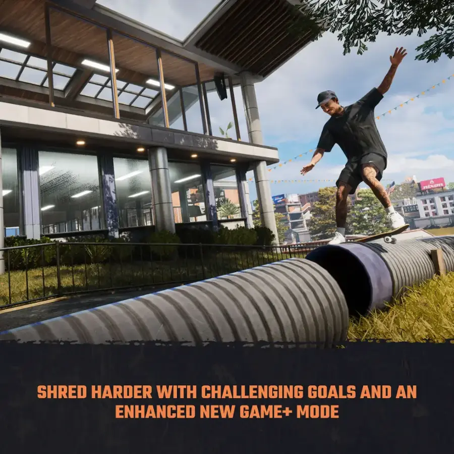 A new game+ mode allows players to shred harder with challenging goals and an enhanced experience.