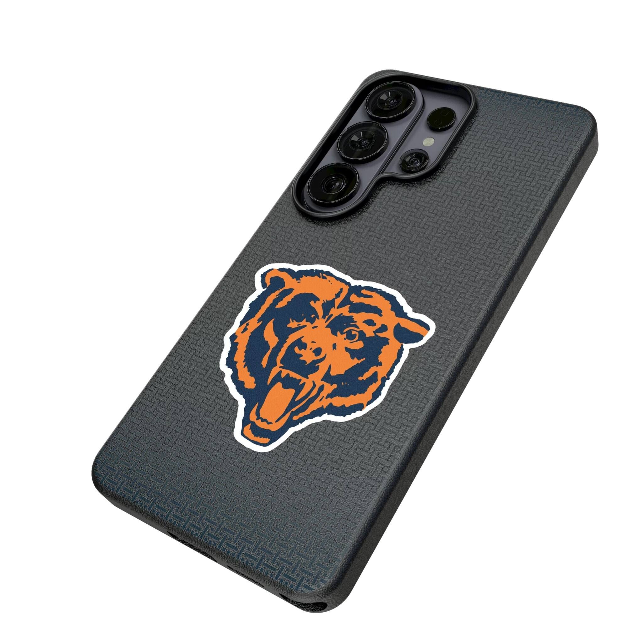 Alt View 1. Keyscaper - Chicago Bears Historic Collection 1946 Galaxy Magnetic Bump Case - S25 Plus - Black.