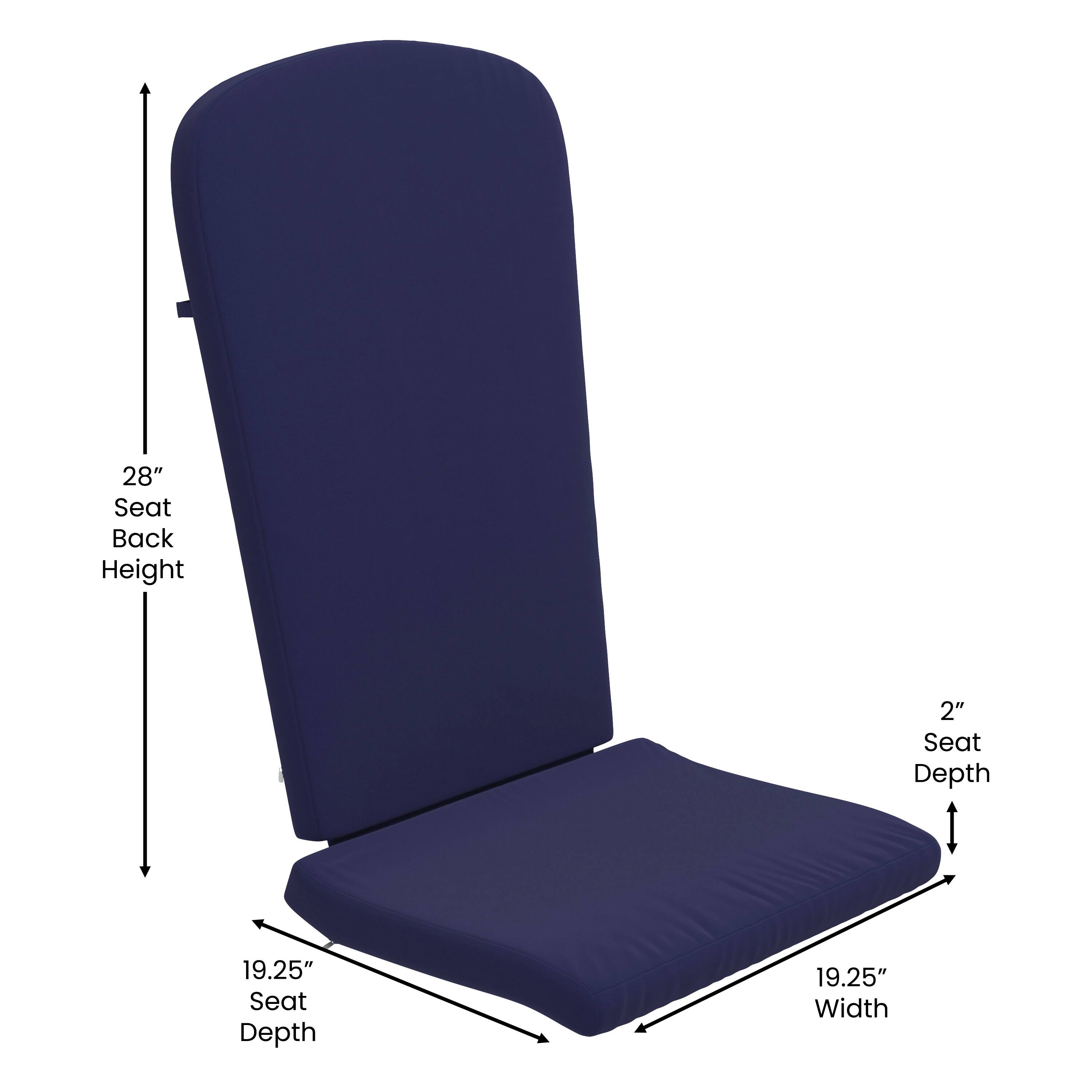28" Seat Back Height  
2" Seat Depth  
19.25" Seat Depth  
19.25" Width