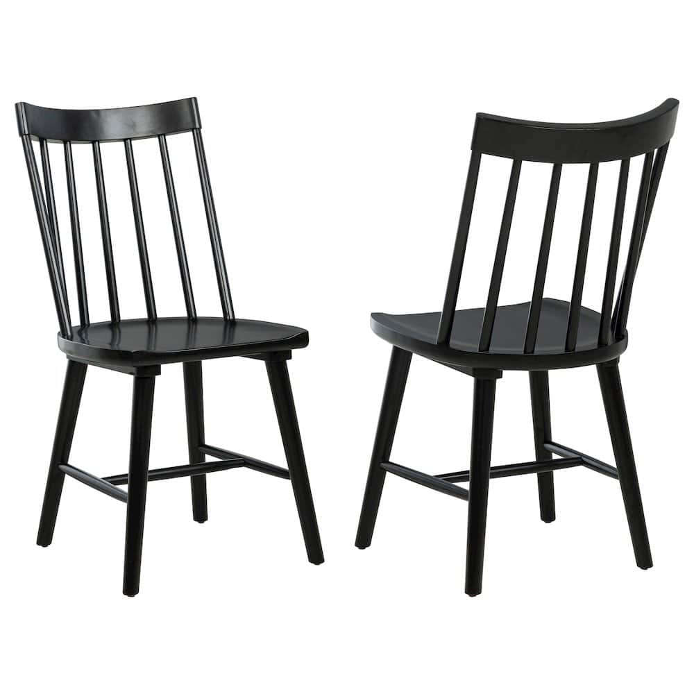 Photos - Chair SOLID Coaster Co. of America - Middleton  Wood Dining Side   - Black 108546BLK (Set of 2)