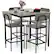 Alt View 17. Costway - 5-Piece Industrial Dining Table Set with Counter Height Table & 4 Bar Stools Grey - Grey.