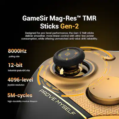GameSir G7 Pro 8k Wireless Controller for PC, Mag Res TMR Sticks, Hall Effect Triggers, 8000Hz Polling Rate, Tri Mode Connect Black/Gold G7 Pro 8k BG - Best Buy GameSir G7 Pro 8k Wireless Controller for PC, Mag Res TMR Sticks, Hall Effect Triggers, 8000Hz Polling Rate, Tri Mode Connect Black/Gold G7 Pro 8k BG - Best Buy