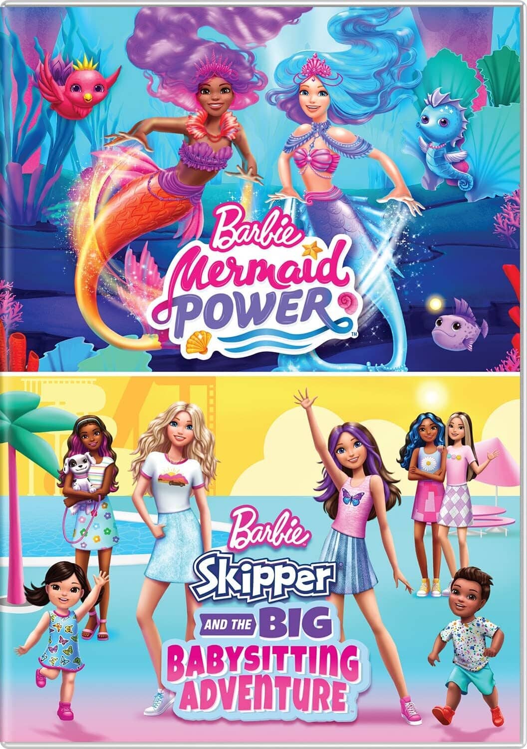 Barbie Double Feature: Barbie: Mermaid Power / Barbie: Skipper and the Big Babysitting Adventure  - DVD