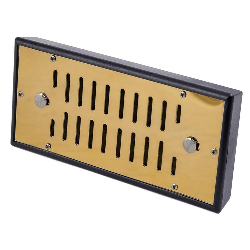 Angle. Prestige - Adjustable Vent Humidifier (Gold) - Polished Gold Finish.