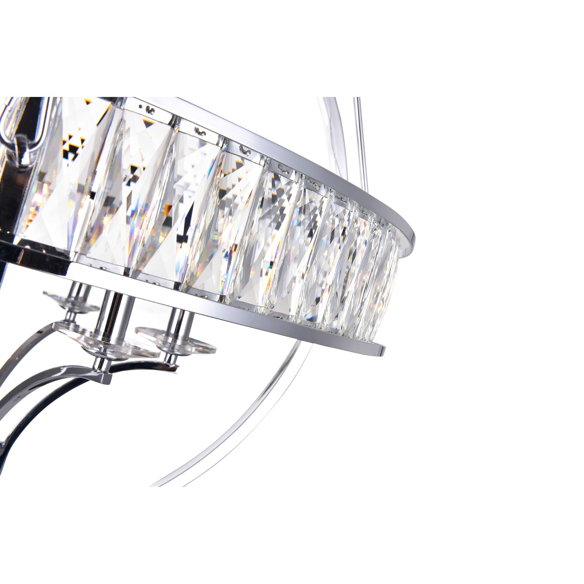 Alt View 1. CWI Lighting - Arkansas 6 Light Chandelier With Chrome Finish - Chrome.