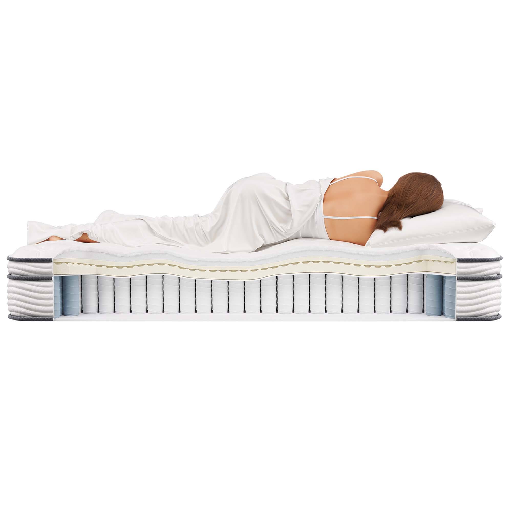 Alt View 4. Modway - Jenna 10" Innerspring and Foam Twin XL Mattress by Modway - White.