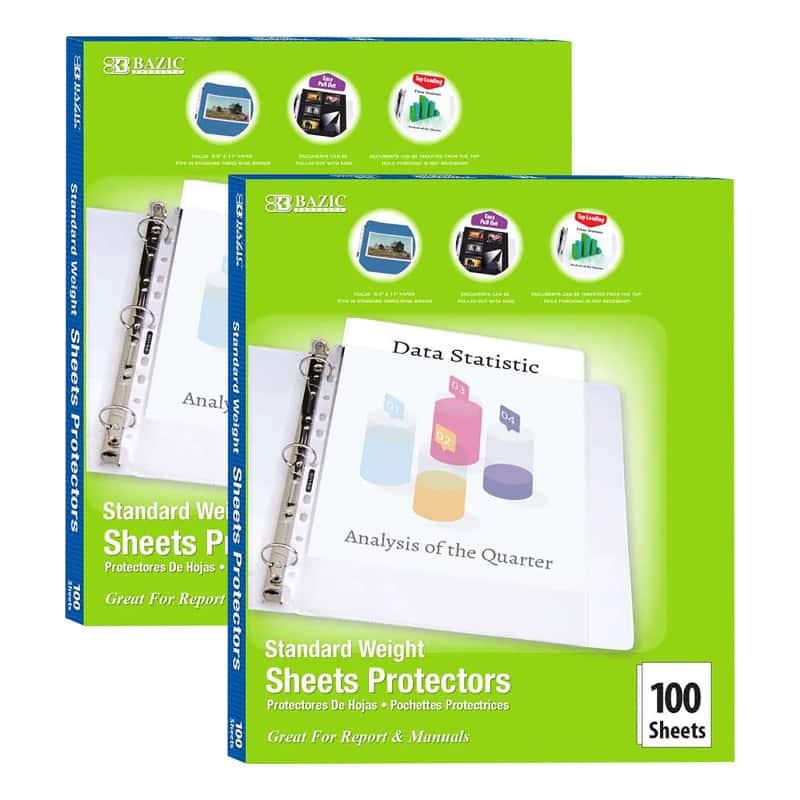 BAZIC Products - Standard Weight Top Loading Sheet Protectors  100 Per Box  2 Boxes price history on PriceWatchPro