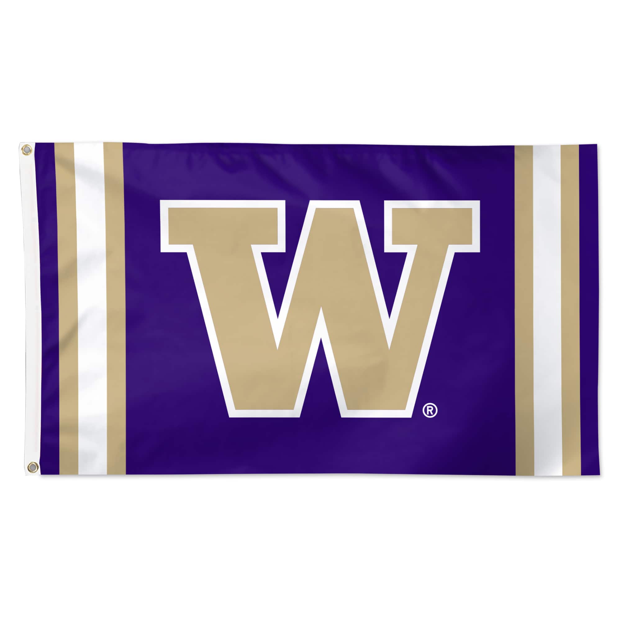 WinCraft - Washington Huskies 3' x 5' Vertical Stripe Deluxe Single-Sided Flag - Multicolor
