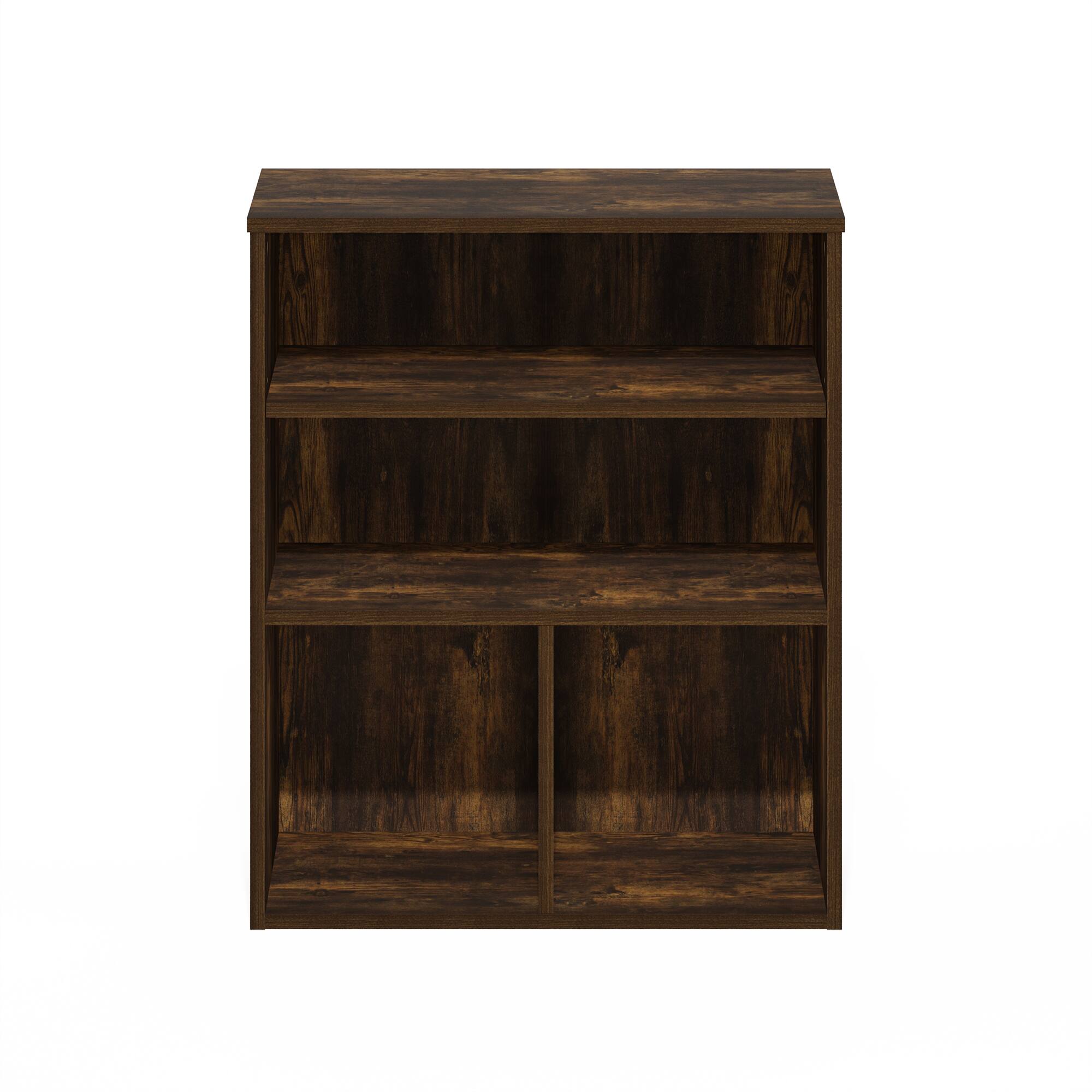 Alt View 1. Furinno - Pasir 3 Tier Display Bookcase - Amber Pine.