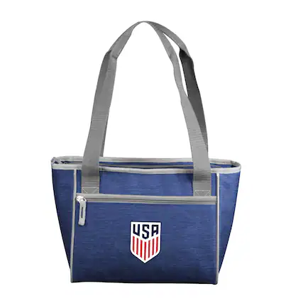Front. Logo Brands - USMNT 16-Can Cooler Tote - Navy.