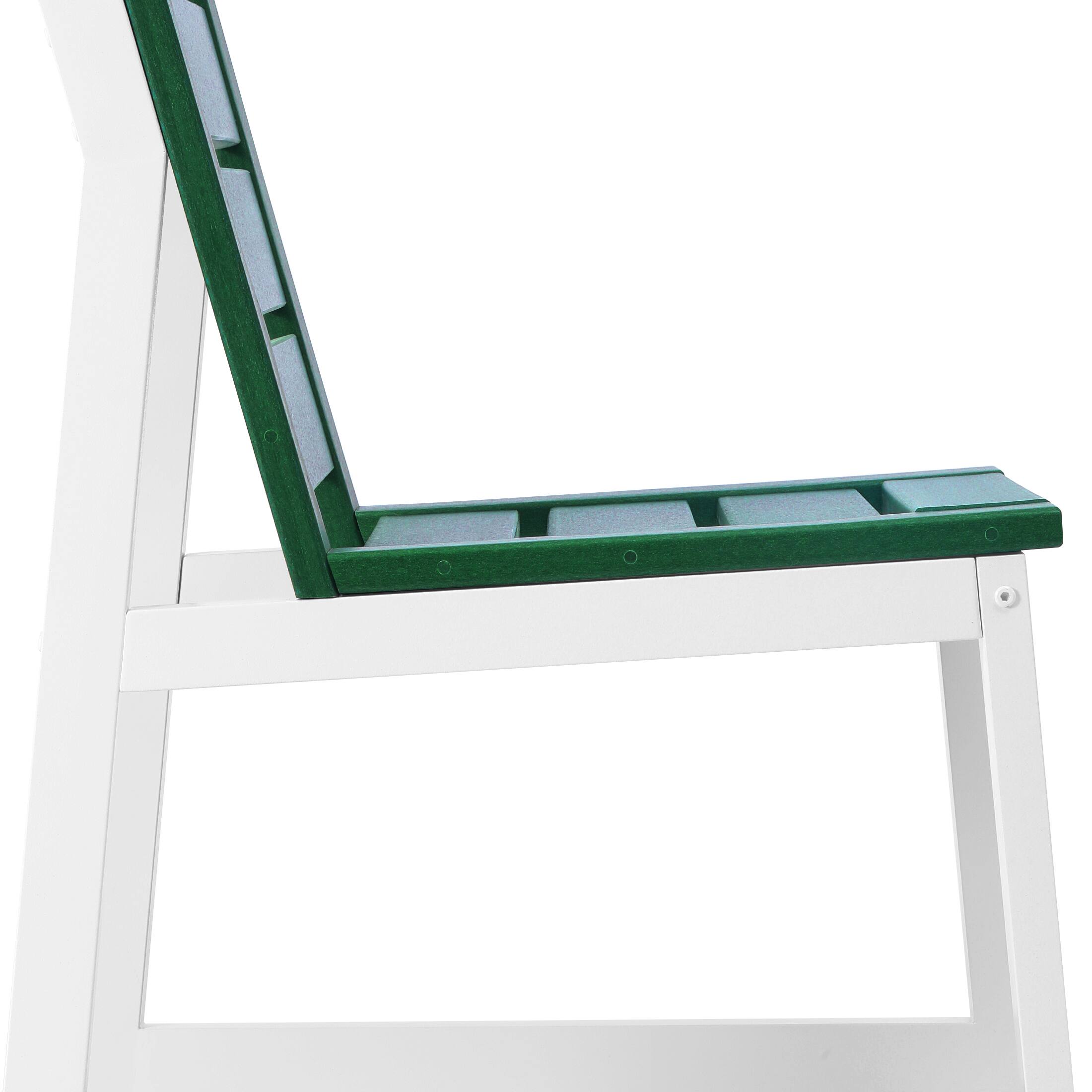 Alt View 4. WestinTrends - WestinTrends Cape May HDPE Outdoor Patio Dining Side Chair - Dark Green.