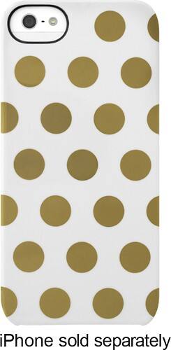 Incase Snap Case for Apple® iPhone® 5/5s White/Gold Dots CL61905 - Best Buy