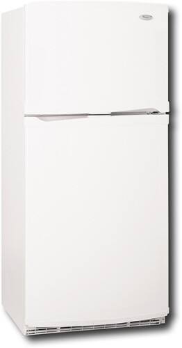 Angle Standard. Whirlpool - Gold 18.9 Cu. Ft. Frost-Free Top-Mount Refrigerator - White-on-White.