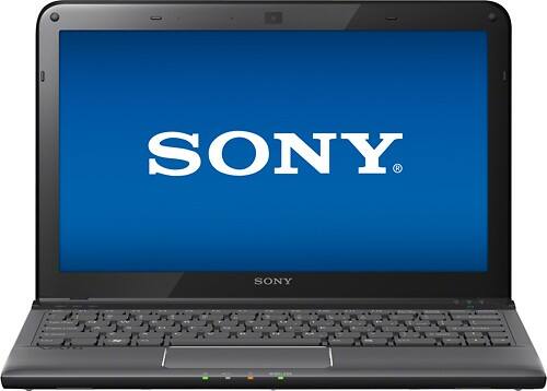 Front Standard. Sony - VAIO E Series 11.6" Laptop - 4GB Memory - 750GB Hard Drive - Black.