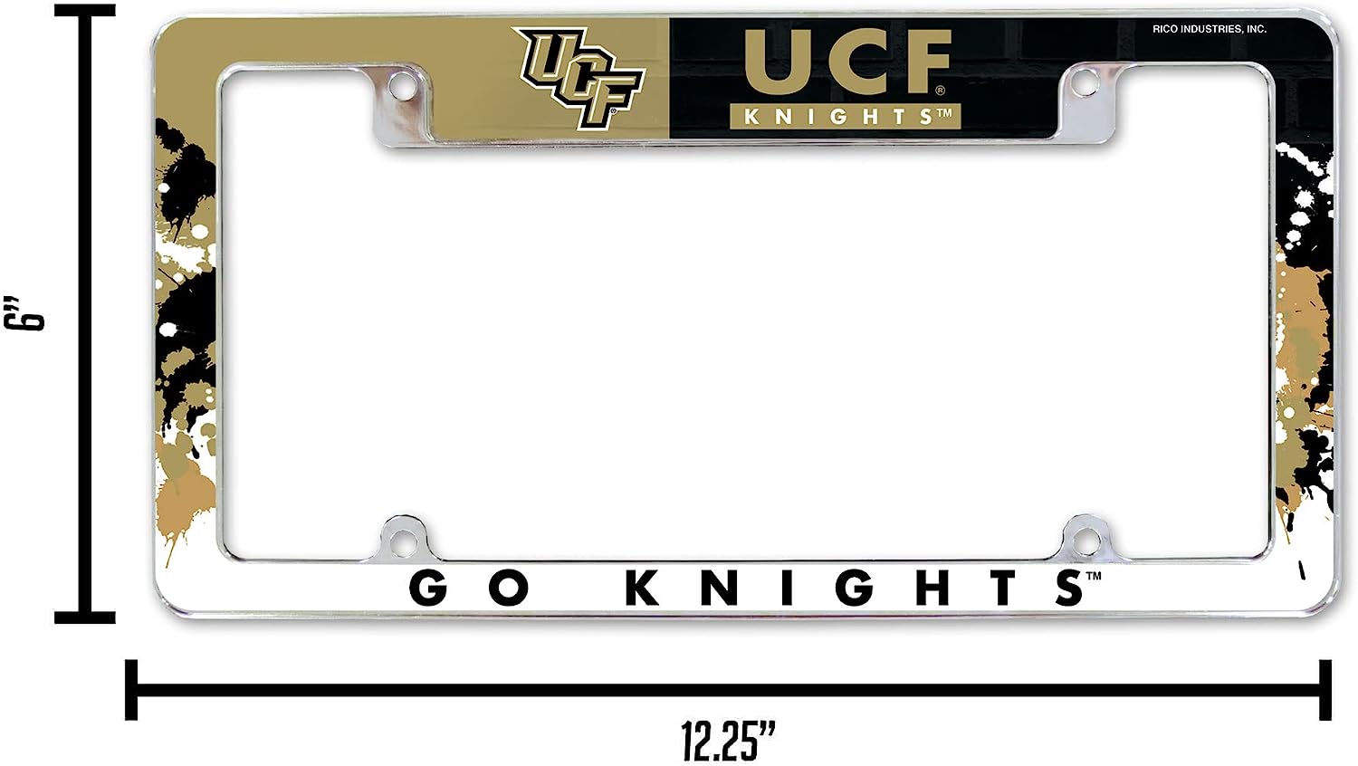 UCF  
KNIGHTS™  

RICO INDUSTRIES, INC.  

GO KNIGHTS  

6"  
12.25"