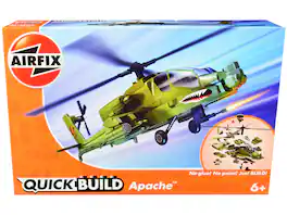 Skill 1 Model Kit Apache Snap Together Painted Plastic Model Helicopter Kit by Airfix Quickbuild