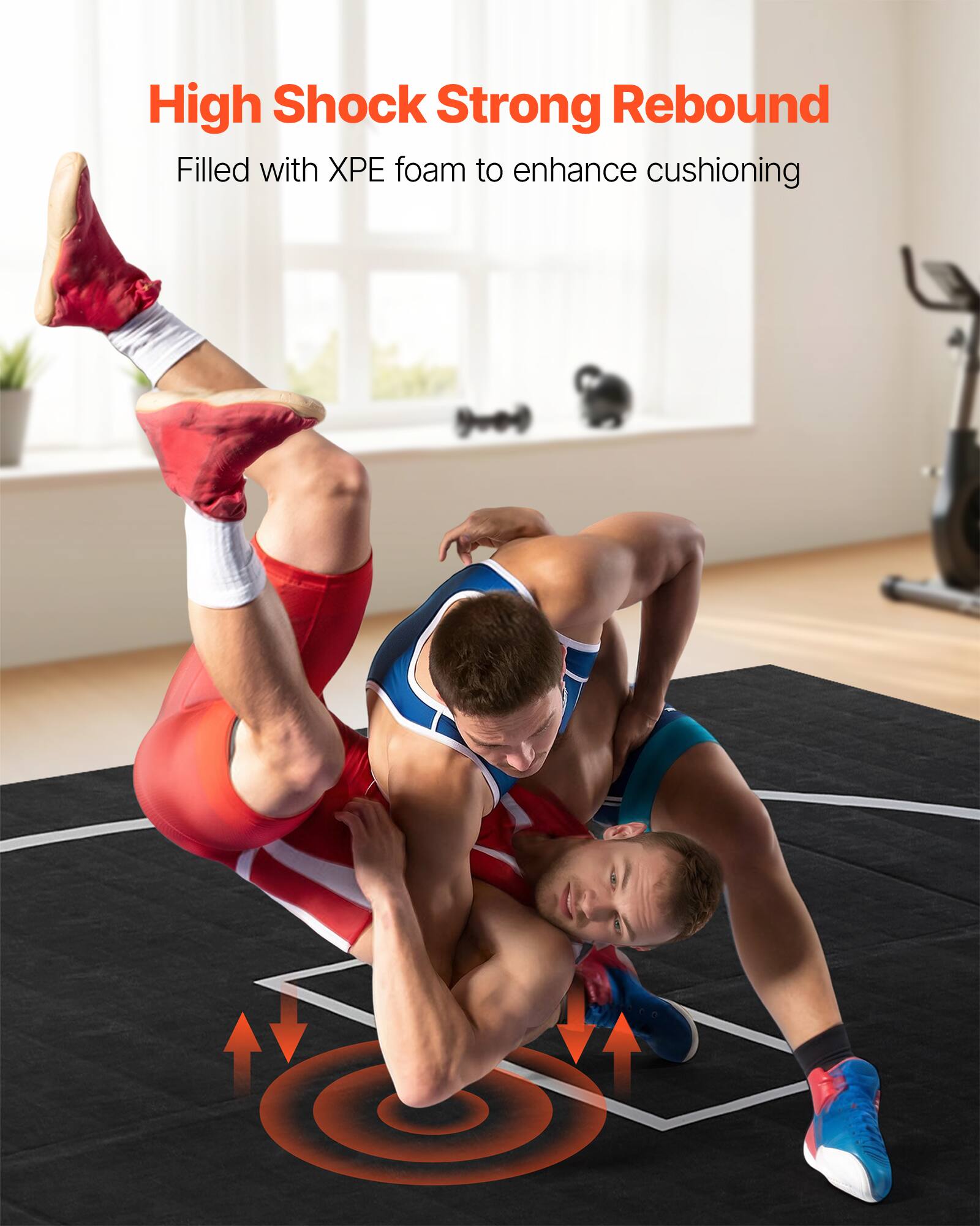 High Shock Strong Rebound  
Filled with XPE foam to enhance cushioning