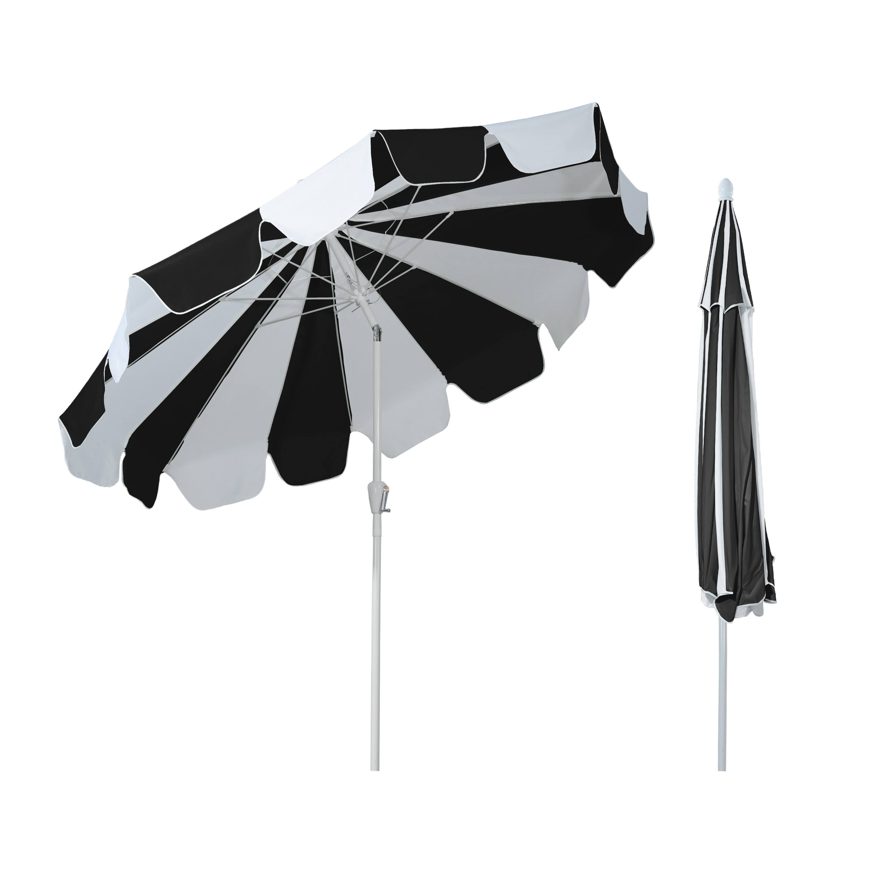 Angle. Mondawe - 10 ft. Pagoda Patio Umbrella with Crank Lift and Tilt Adjustable - Black.