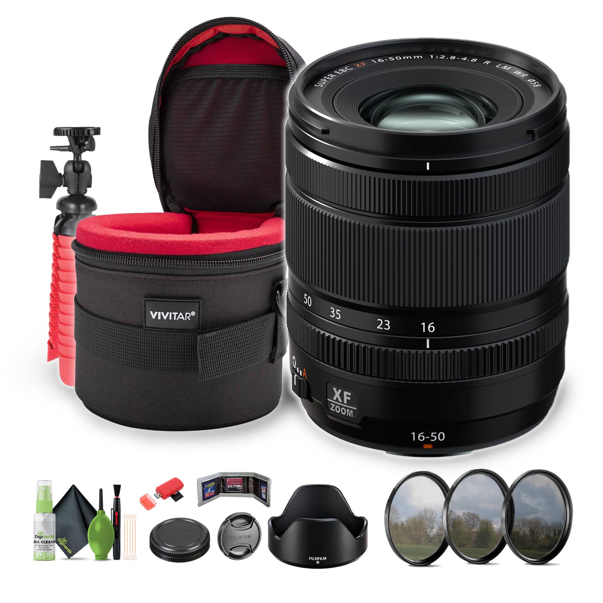 Fujifilm - XF 16-50mm f/2.8-4.8 R LM WR Lens + Bundle - Black price history on PriceWatchPro
