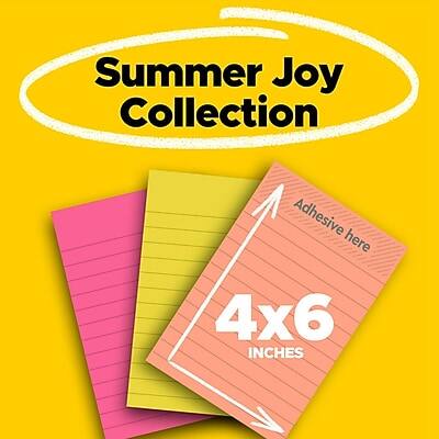 Summer Joy Collection  
Adhesive here  
4x6 INCHES