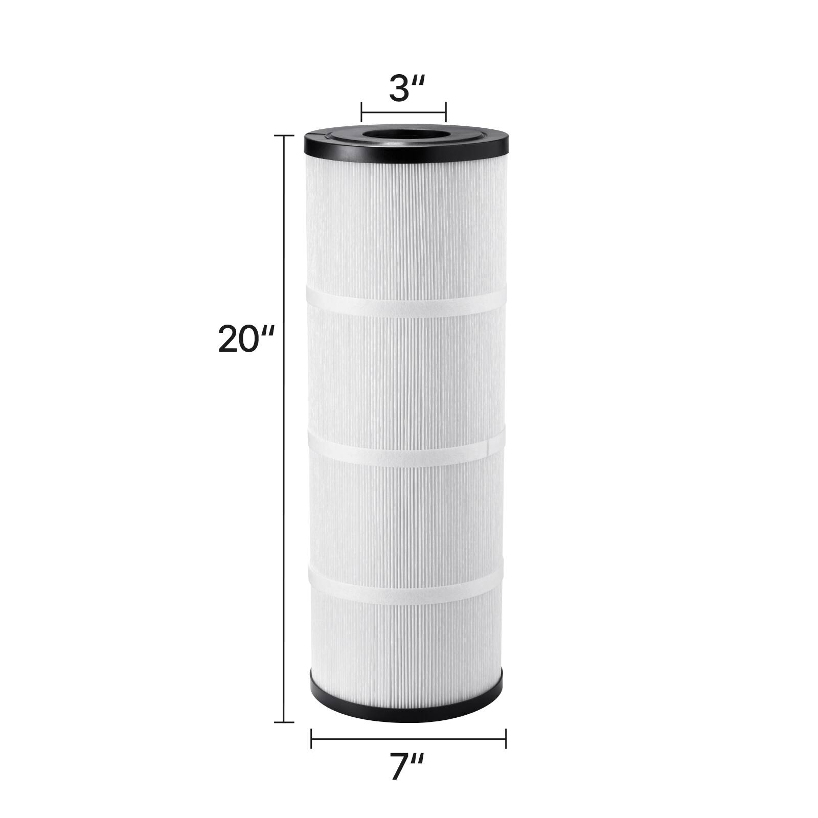 Alt View 4. VEVOR - Pool Filter Cartridge, 4x 80 Sq. Ft, Spa Hot Tub Filter Cartridge Replacement, Compatible with Pentair CCP320 - black.