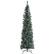 Front. Costway - 6ft Unlit Snowy PVC Artificial Slim Christmas Pencil Tree w/Pine Cones - Green.