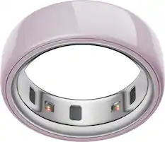 Front. Oura - Ring 4 Ceramic - Smart Ring - Size Before You Buy with OR4 Sizing Kit - Size 13 - Petal.