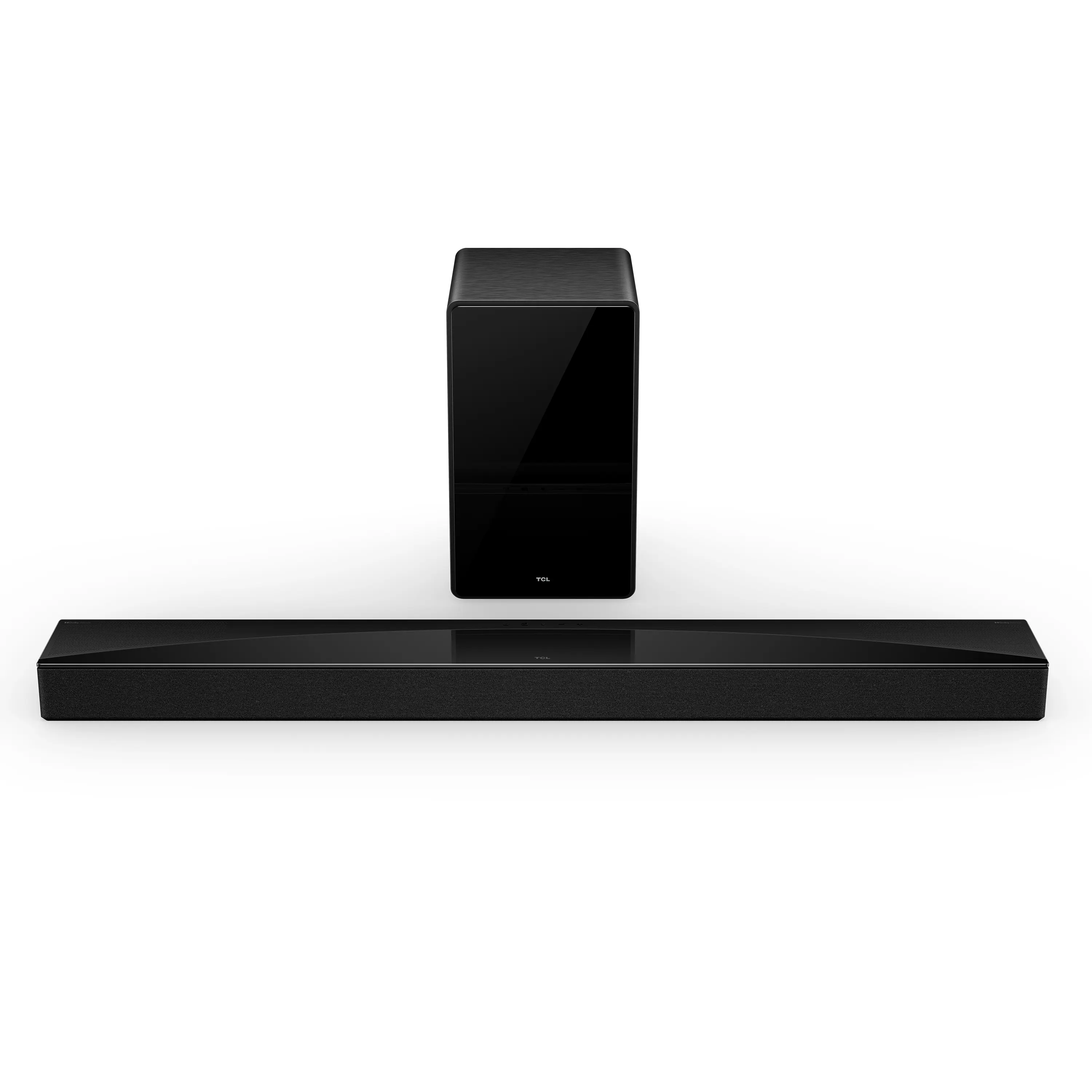 Front. TCL - Q75H Q Class 5.1.2 Channel Soundbar with Dolby Atmos, Ray Danz Technology, and Wireless Subwoofer - Black.