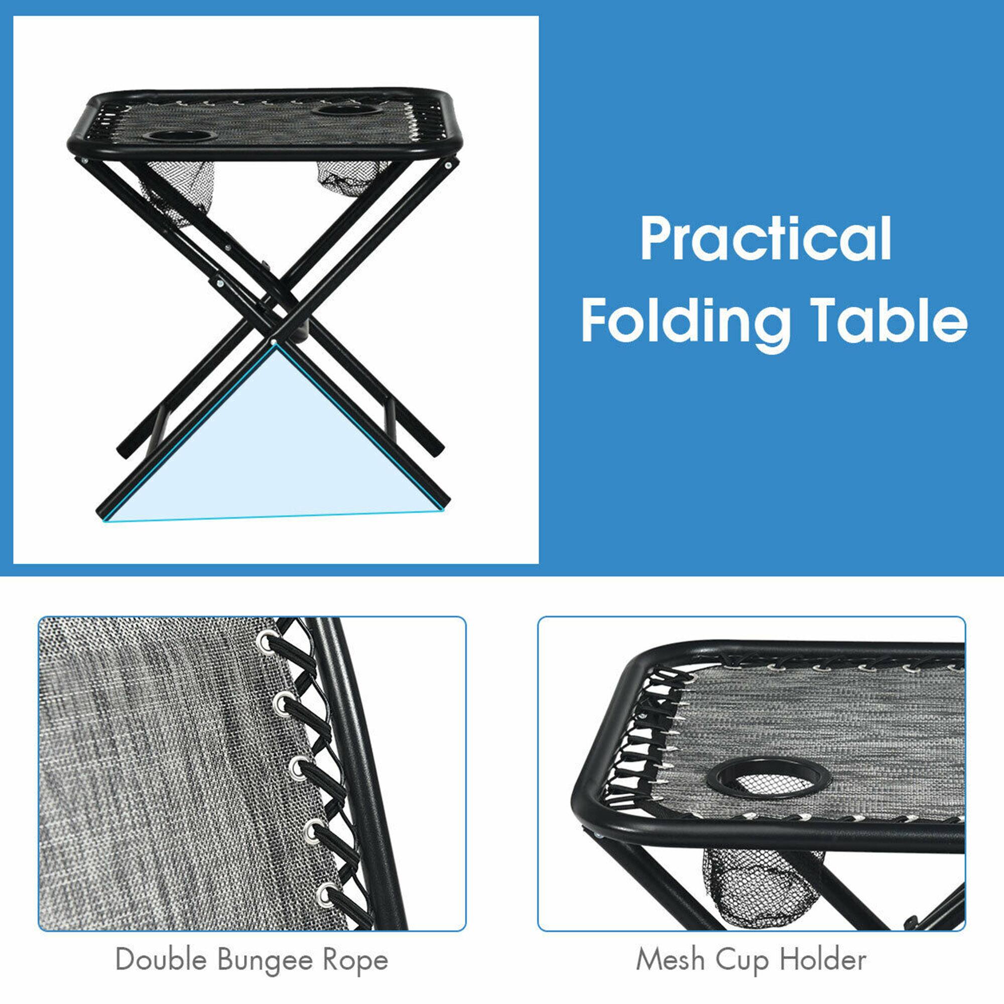 Practical Folding Table
Double Bungee Rope
Mesh Cup Holder