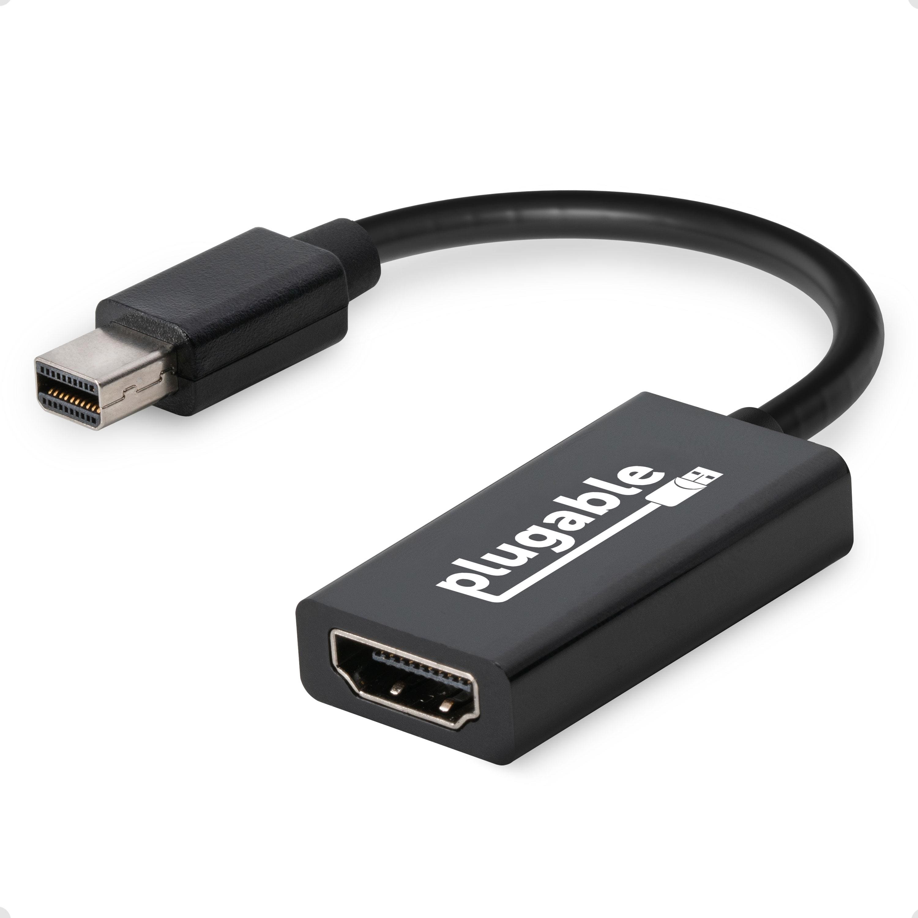 Plugable - Mini DisplayPort/Thunderbolt 2 to HDMI 2.0 Adapter for Older Macs and Surface PCs with MDP Ports - Driverless - Black