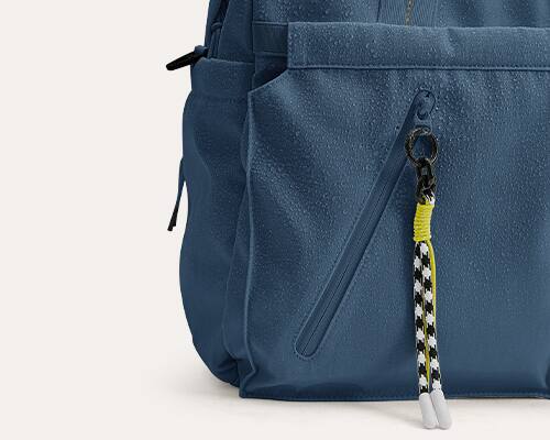 Alt View 5. Bagsmart - Moss 30L Weekender Duffle Bag, Water-Resistant Overnight Bag with 15.6" Laptop Compartment for Travel & Commute - Spruce Blue.