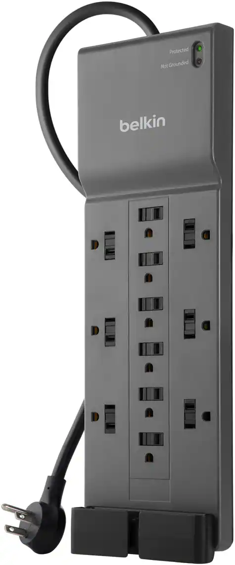 Open Package Box Belkin Surge Protector for Home/Office with 12 AC outlets, 8 foot cord ...