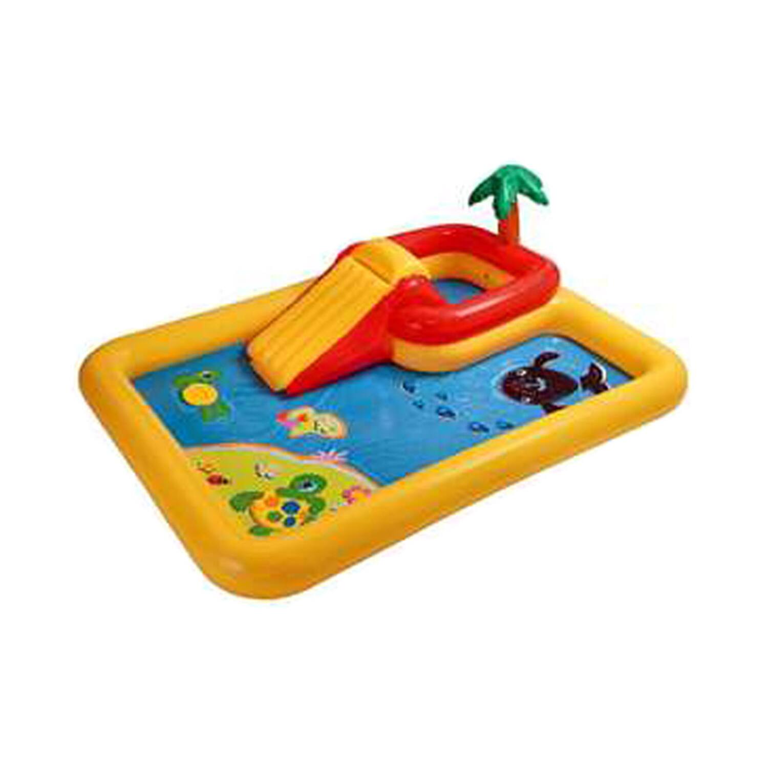 Front. Intex - Intex 57454EP-DD Ocean Island Play Center Inflatable Wading Pool with Games.