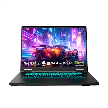 Sure, here is the corrected and grouped text:
- 16GB RAM
- 165 Hz
- 1 TB STORAGE
- Windows 11
- AMD Ryzen 5
- NVIDIA GEFORCE RTX
- Powering Advanced AI
- GIGABYTE