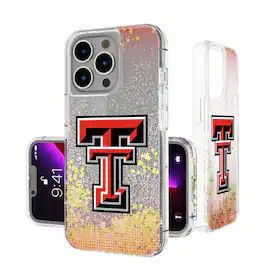 Keyscaper - NCAA - Texas Tech Red Raiders Linen Logo iPhone Glitter Case - 13 - Multicolor