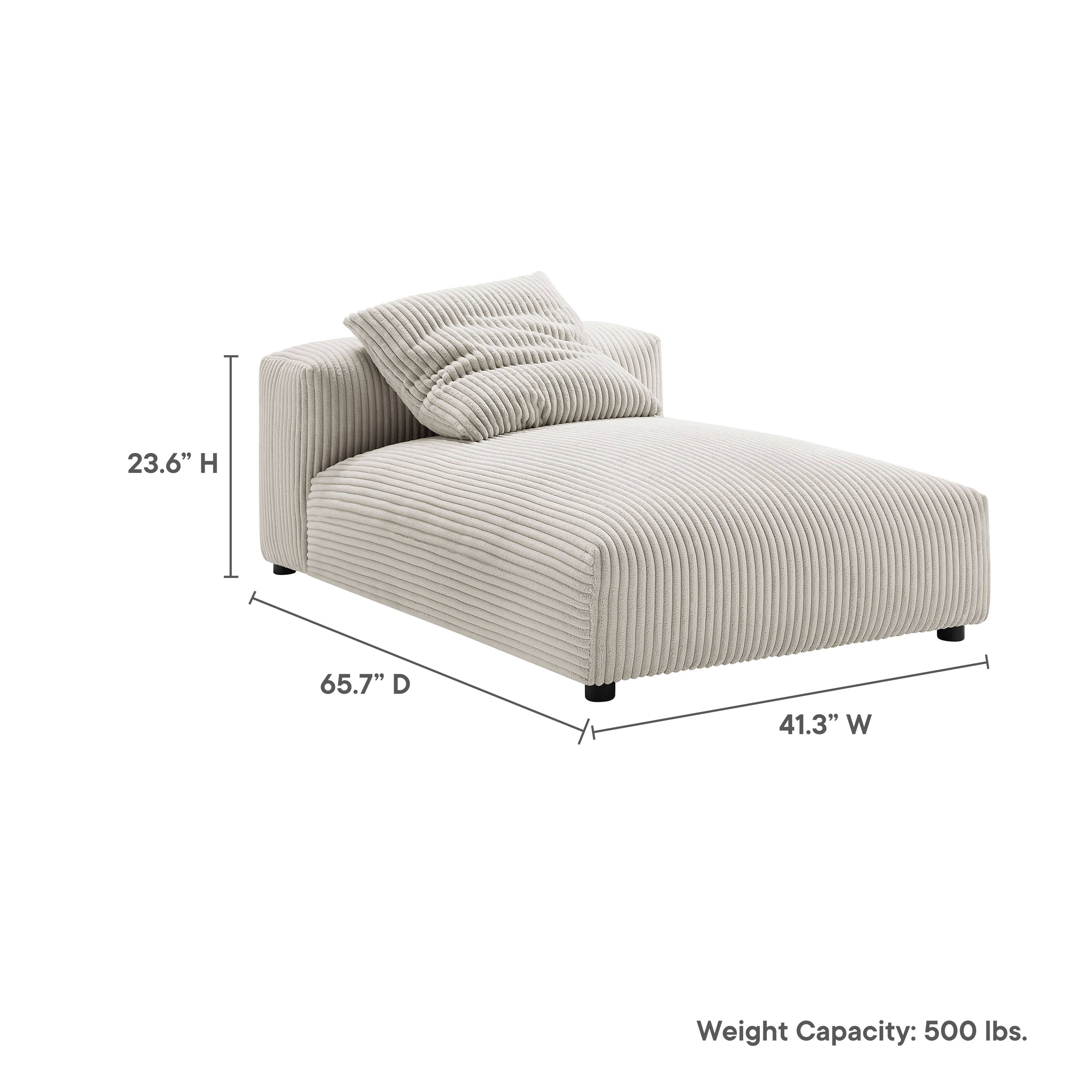 23.6" H 65.7" D 41.3" W  
Weight Capacity: 500 lbs.