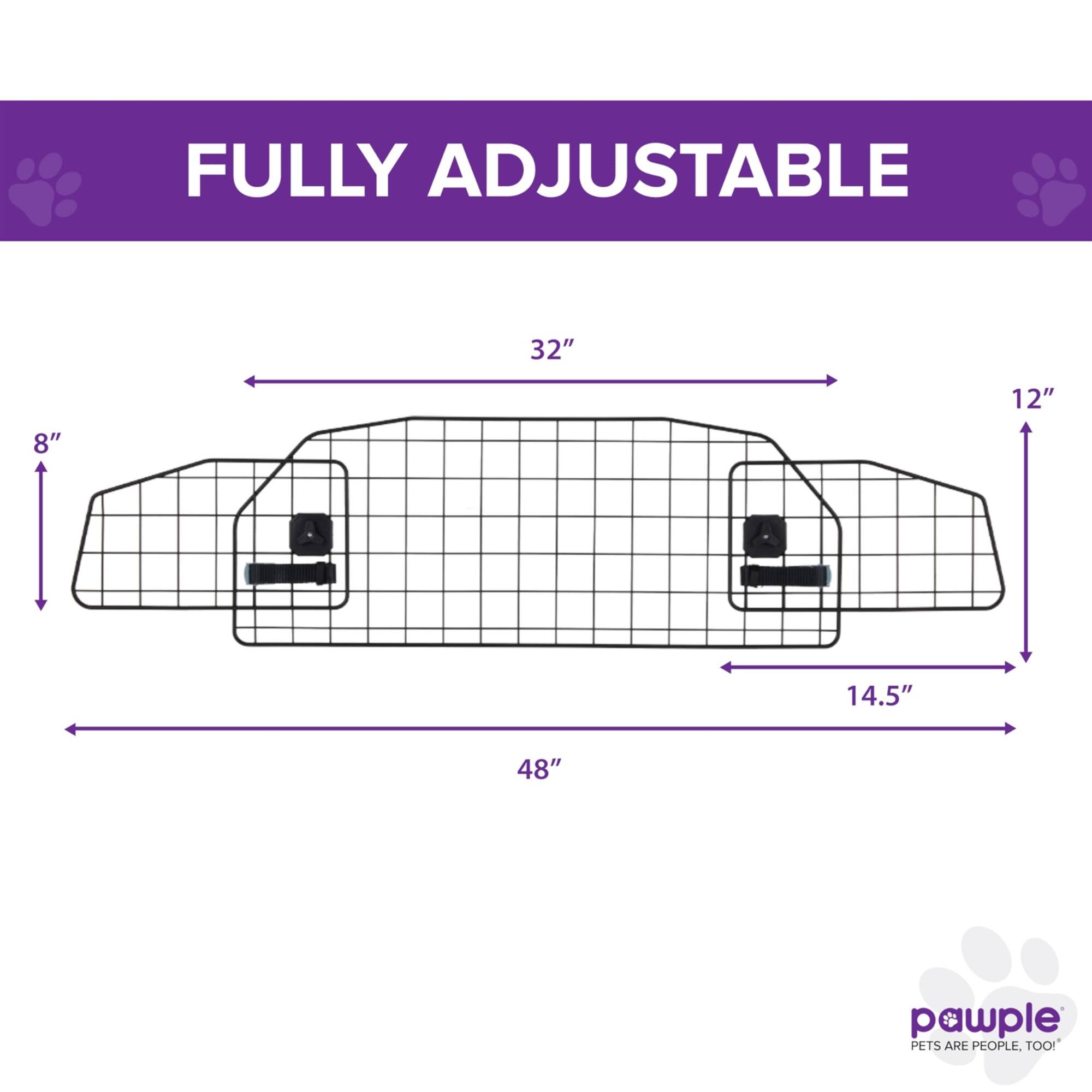 FULLY ADJUSTABLE 32" 12" 8" 14.5" 48" pawple PETS ARE PEOPLE, TOO!