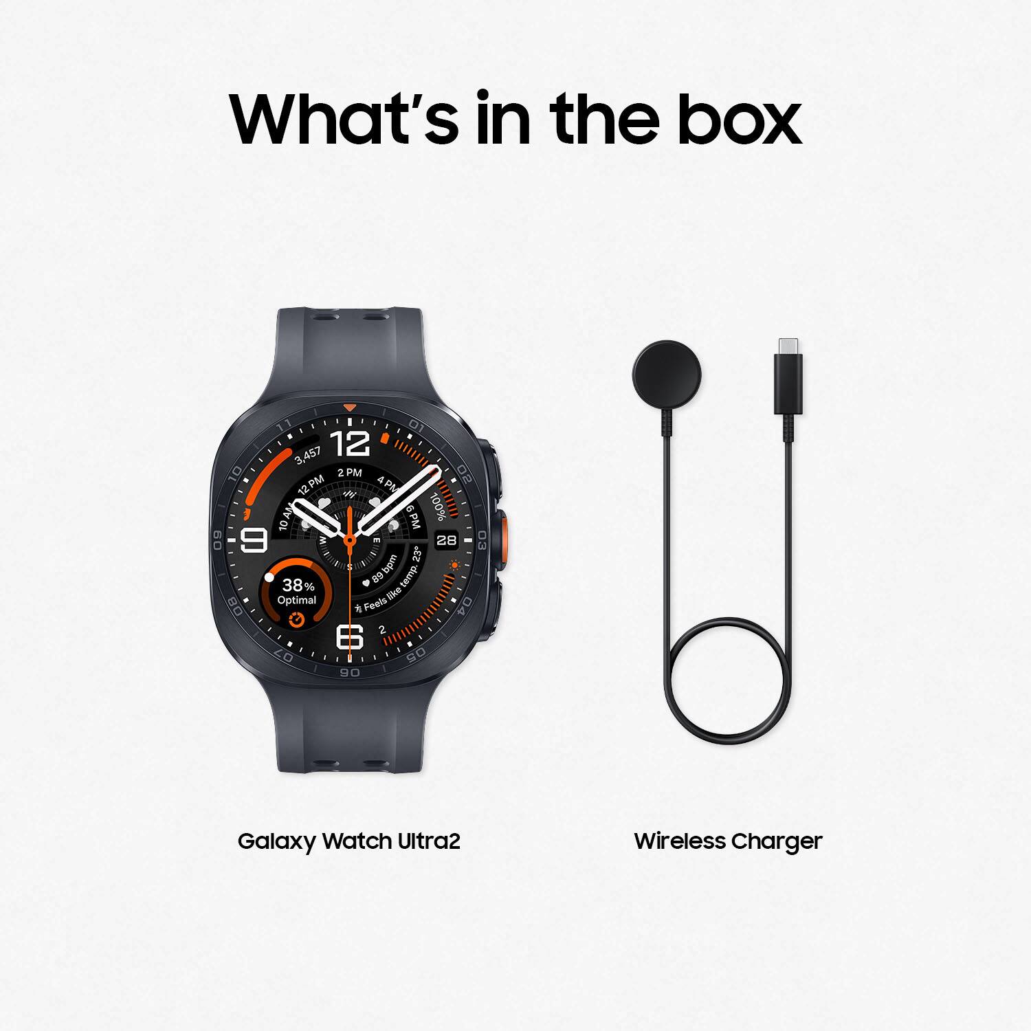 What's in the box

Galaxy Watch Ultra2 Wireless Charger