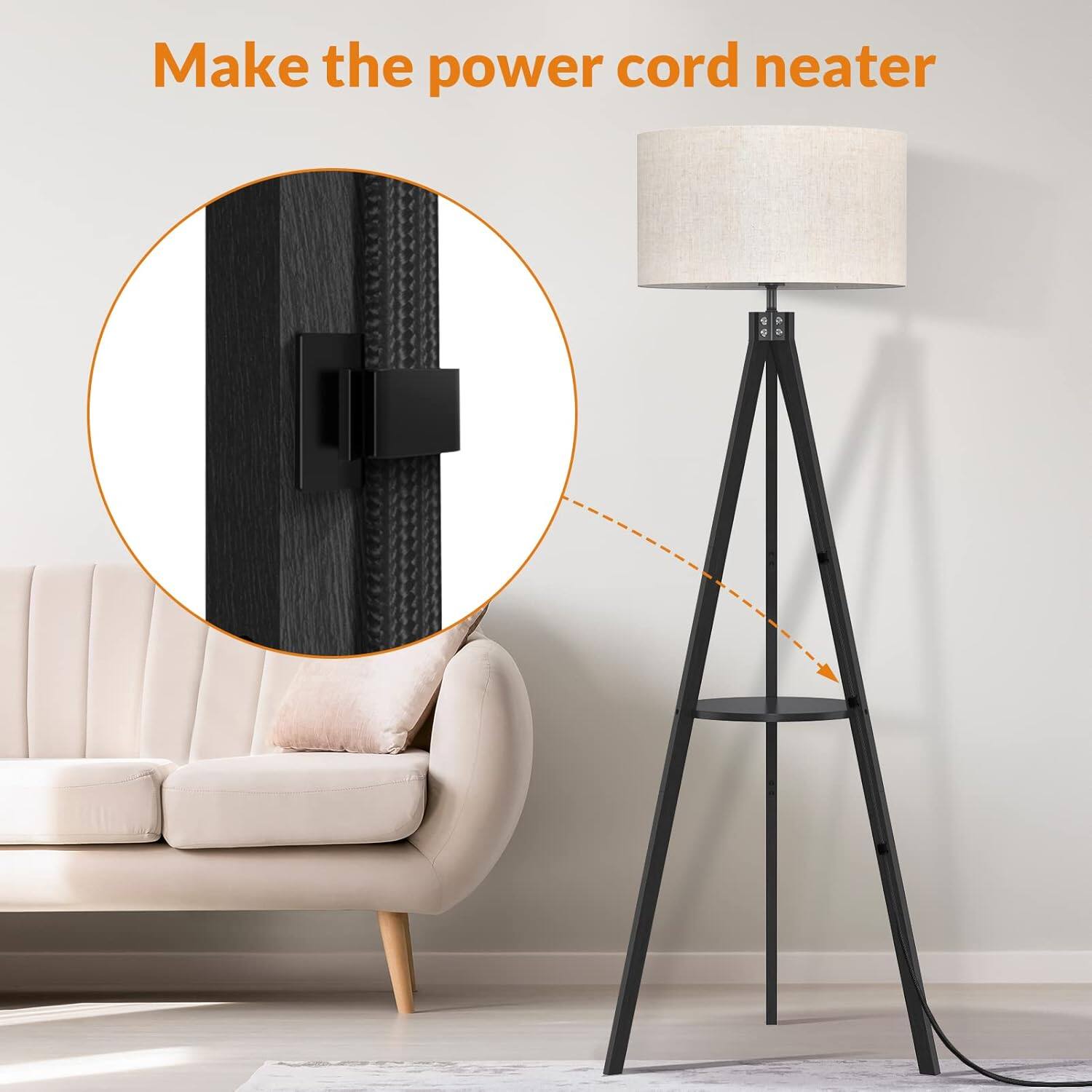Make the power cord neater