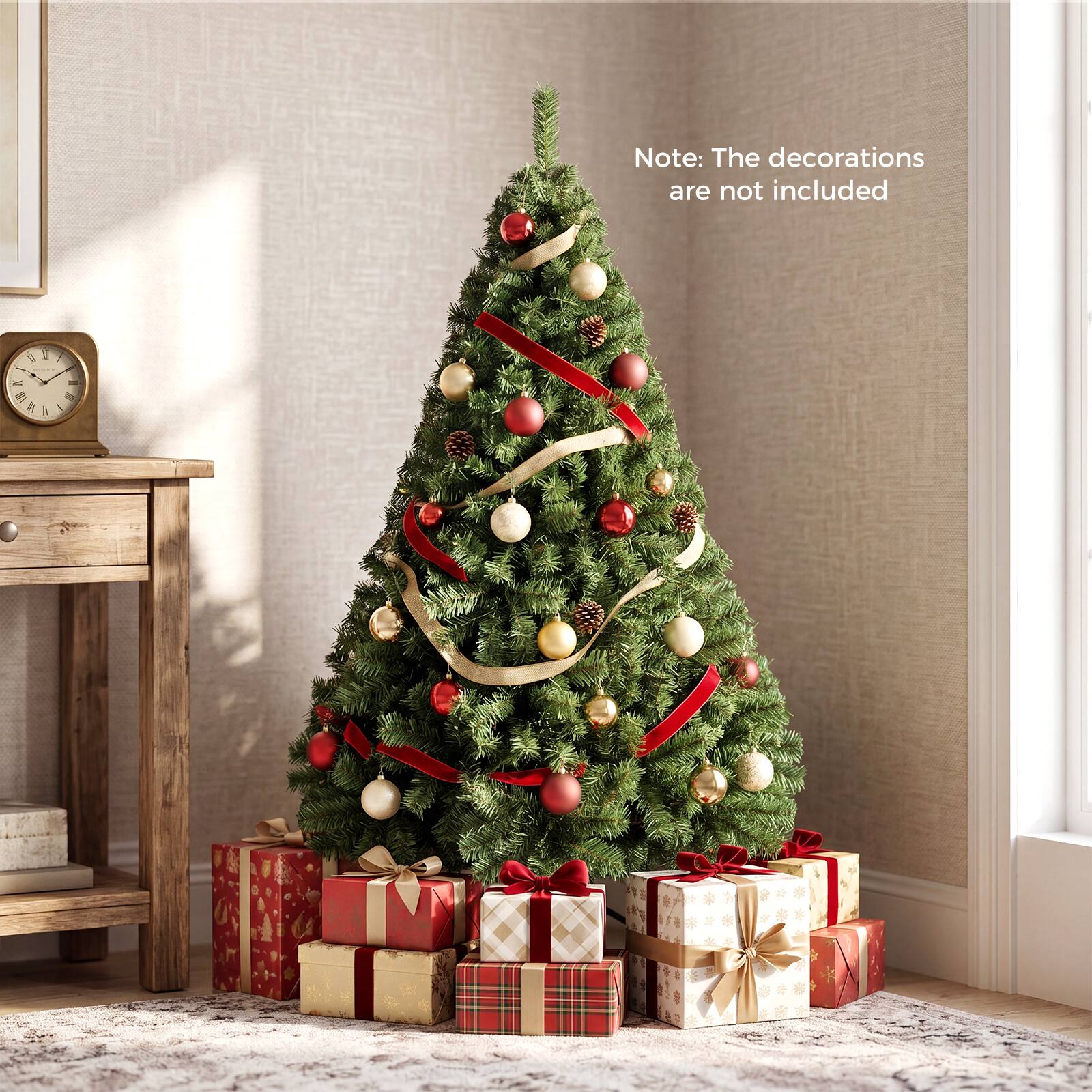 Note: The decorations are not included