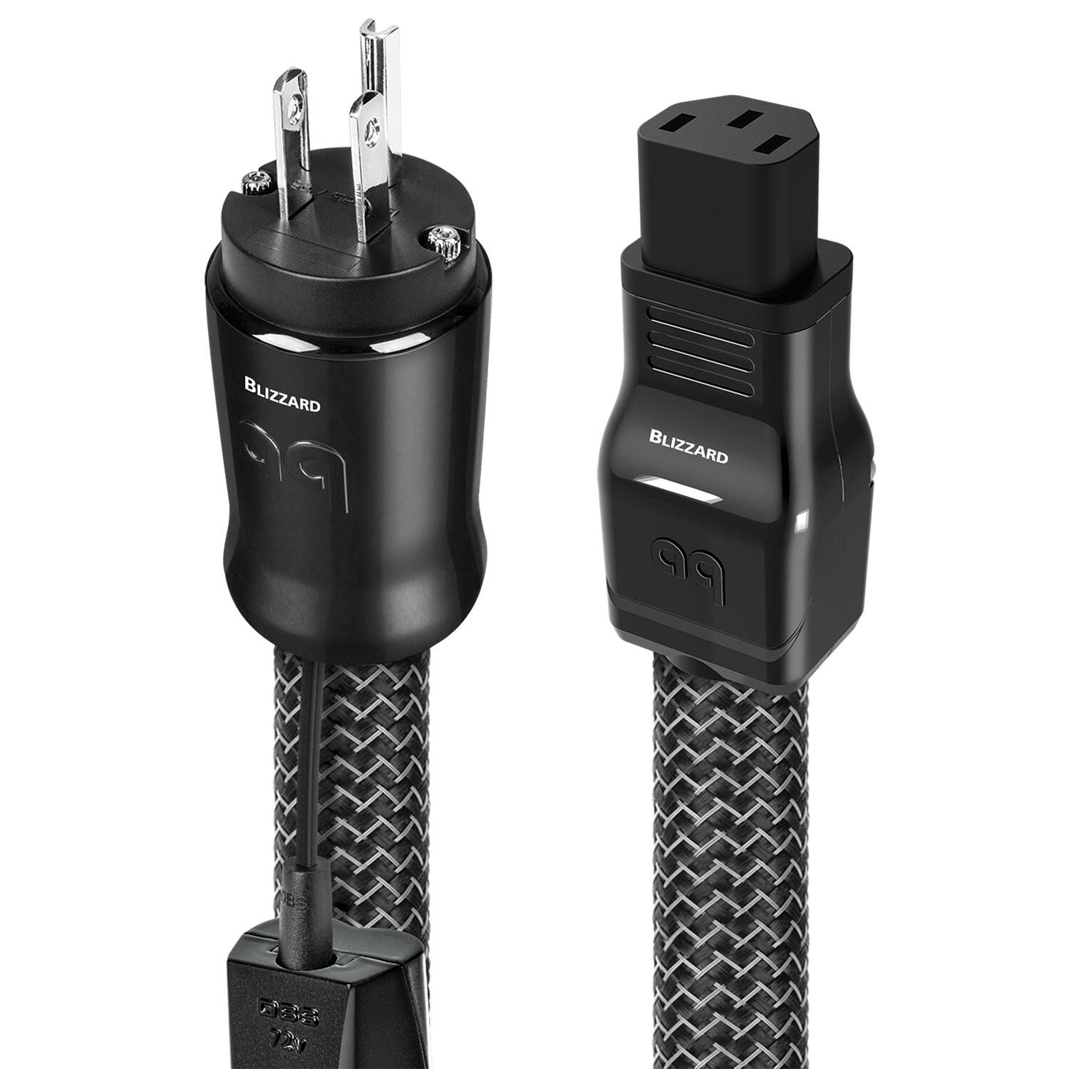 AudioQuest - Blizzard XTRM 6.6' Power Cable with C19 to 3-Prong Wall Plug Connectors - Black