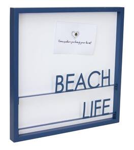 BreeBe - Beach Life Magnetic Memo Board 15.75"SQ - Blue, White