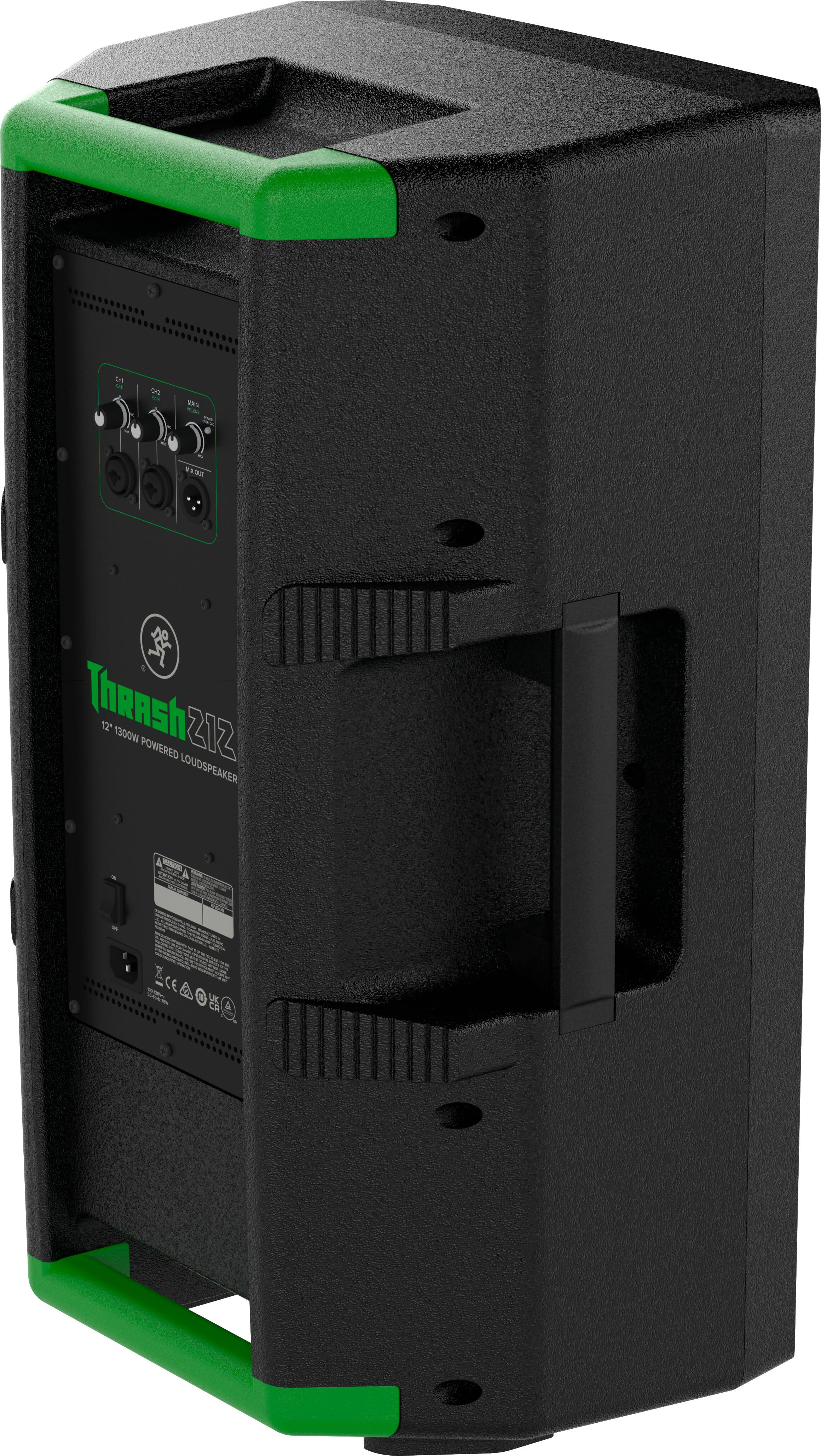 Back. Mackie - Thrash212 12” 1300W Powered Loudspeaker - Black.