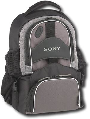 Angle Standard. Sony - Backpack for Cameras and Camcorders - Black/ Silver.