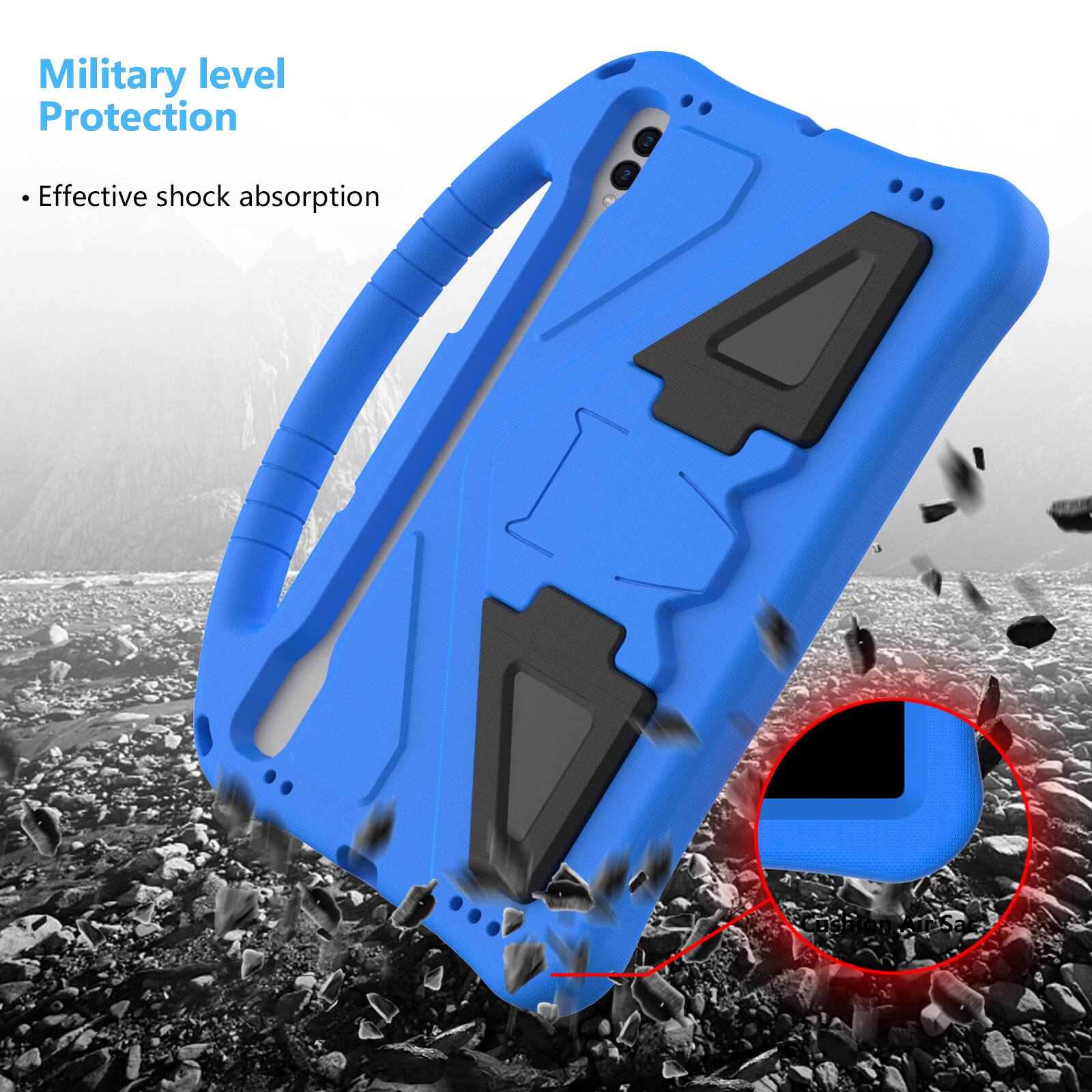 Military level Protection  
Effective shock absorption